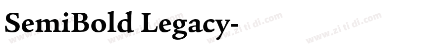SemiBold Legacy字体转换